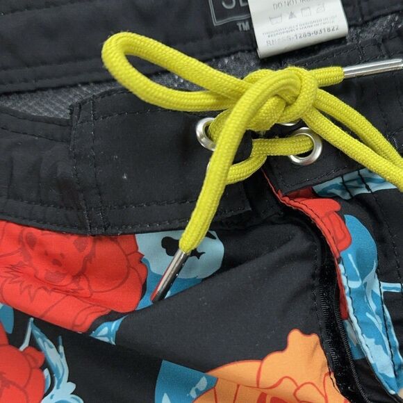 Grateful Dead Begonia Dancing Bear X Section 119 Men's Swim Trunks Black Size 34 - Picture 3 of 7